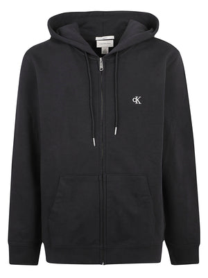 FELPA UOMO ZIP CON CAPPUCCIO - CALVIN KLEIN JEANS LV04RG287G UB1 Black CALVIN KLEIN 