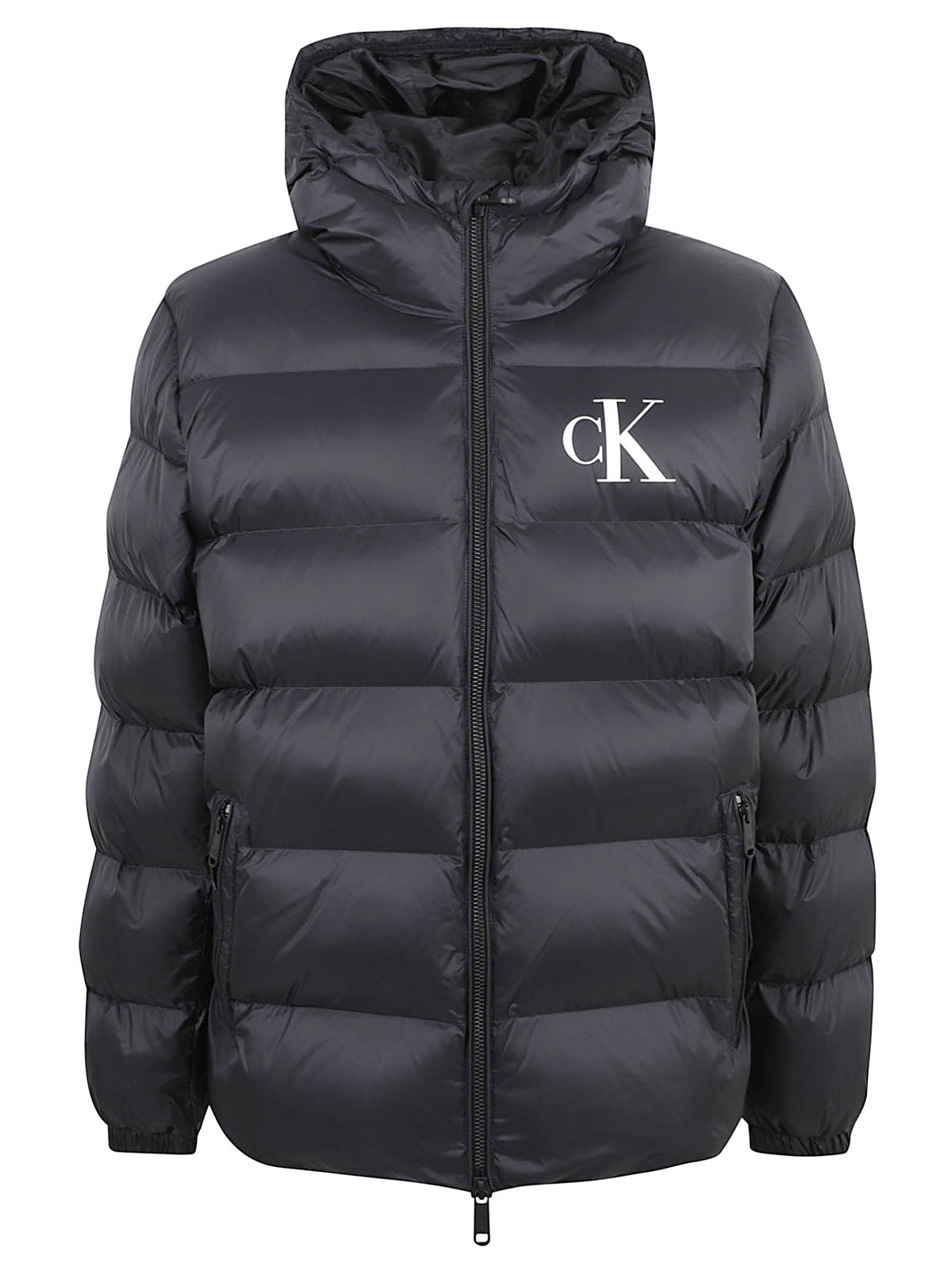 GIACCA UOMO IMBOTTITA CON CAPPUCCIO - CALVIN KLEIN JEANS<BR/> LV04RG513G UB1 Black CALVIN KLEIN 