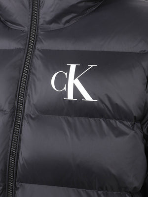GIACCA UOMO IMBOTTITA CON CAPPUCCIO - CALVIN KLEIN JEANS<BR/> LV04RG513G UB1 Black CALVIN KLEIN 