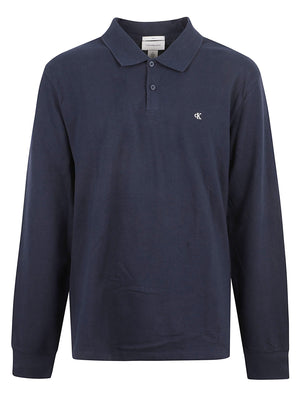 MAGLIA POLO UOMO LS CASUAL PIQUE EASY - CALVIN KLEIN JEANS LV04RH263G CEF Dark Sapphire CALVIN KLEIN 
