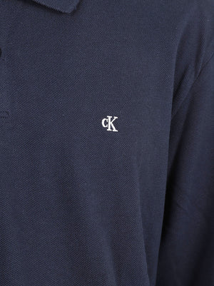 MAGLIA POLO UOMO LS CASUAL PIQUE EASY - CALVIN KLEIN JEANS LV04RH263G CEF Dark Sapphire CALVIN KLEIN 