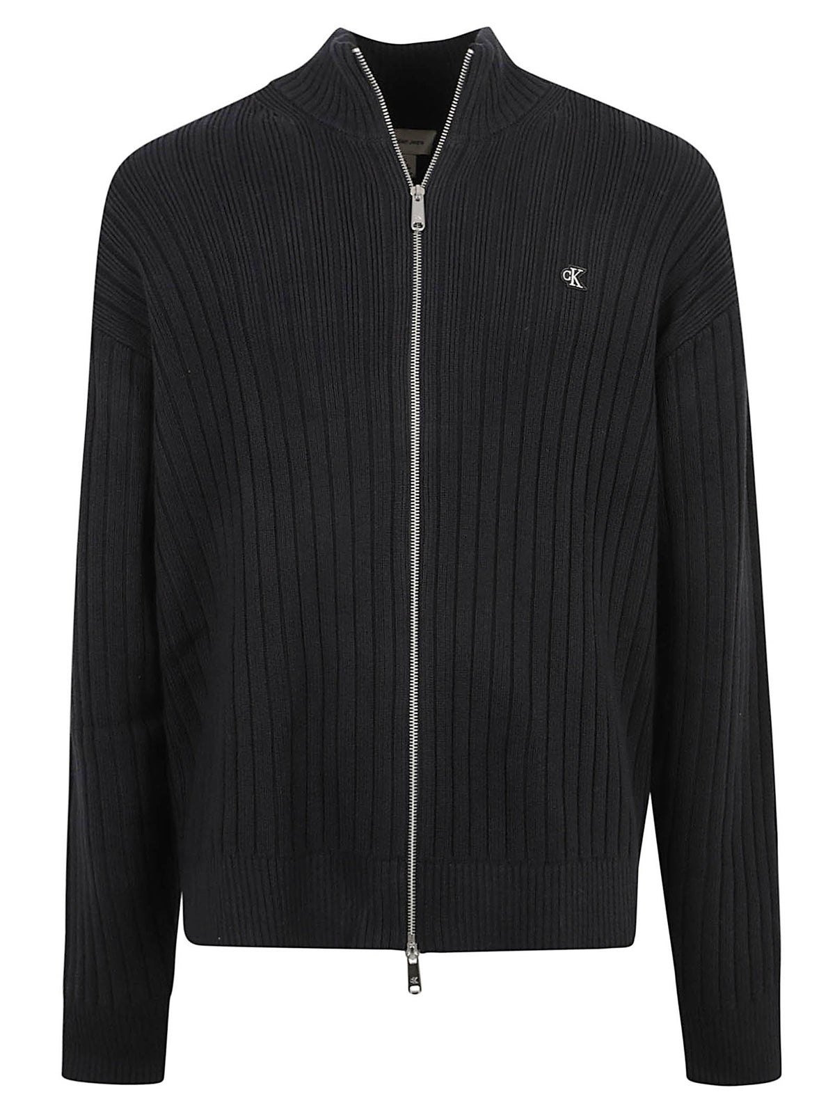 MAGLIONE UOMO VERTICAL TEXTURE COTTON FULL ZIP - CALVIN KLEIN JEANS LV04RH319G UB1 Black CALVIN KLEIN 