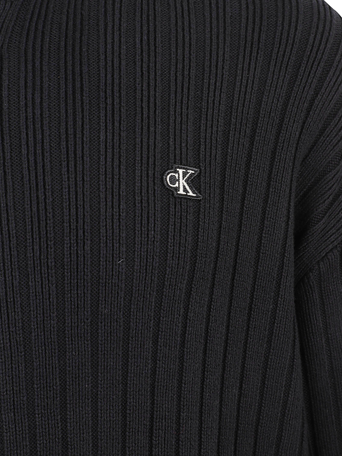 MAGLIONE UOMO VERTICAL TEXTURE COTTON FULL ZIP - CALVIN KLEIN JEANS LV04RH319G UB1 Black CALVIN KLEIN 