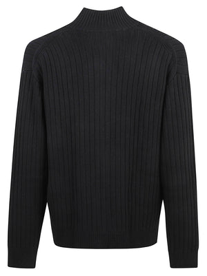 MAGLIONE UOMO VERTICAL TEXTURE COTTON FULL ZIP - CALVIN KLEIN JEANS LV04RH319G UB1 Black CALVIN KLEIN 
