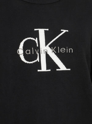 MAGLIONE UOMO GIROCOLLO CLASSIC COTTON LOGO - CALVIN KLEIN JEANS<BR/> LV04RH320G UB1 Black CALVIN KLEIN 