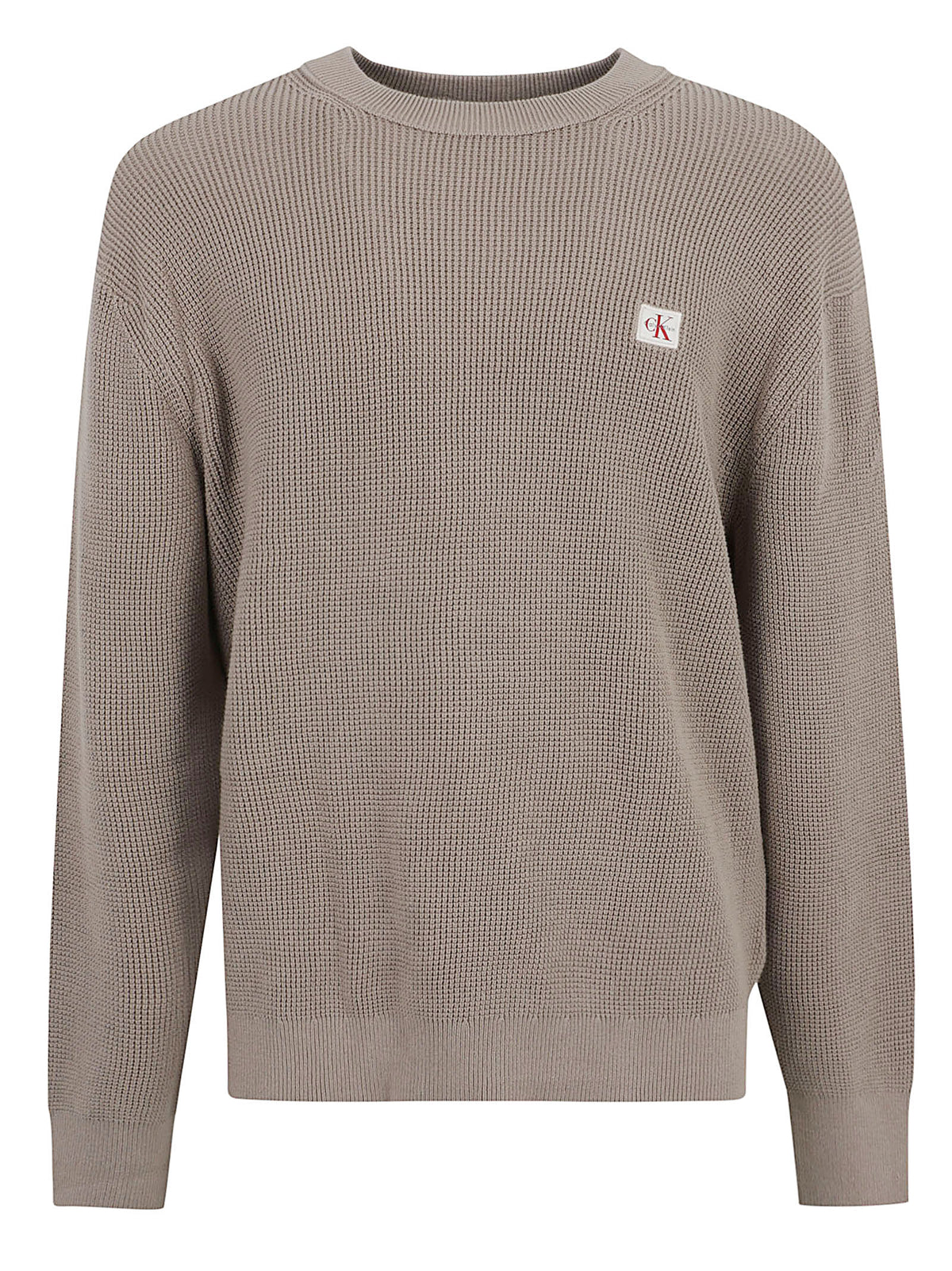 MAGLIONE UOMO GIROCOLLO NIDO D'APE - CALVIN KLEIN JEANS LV04RH326G HMT ROASTED CASHEW CALVIN KLEIN 