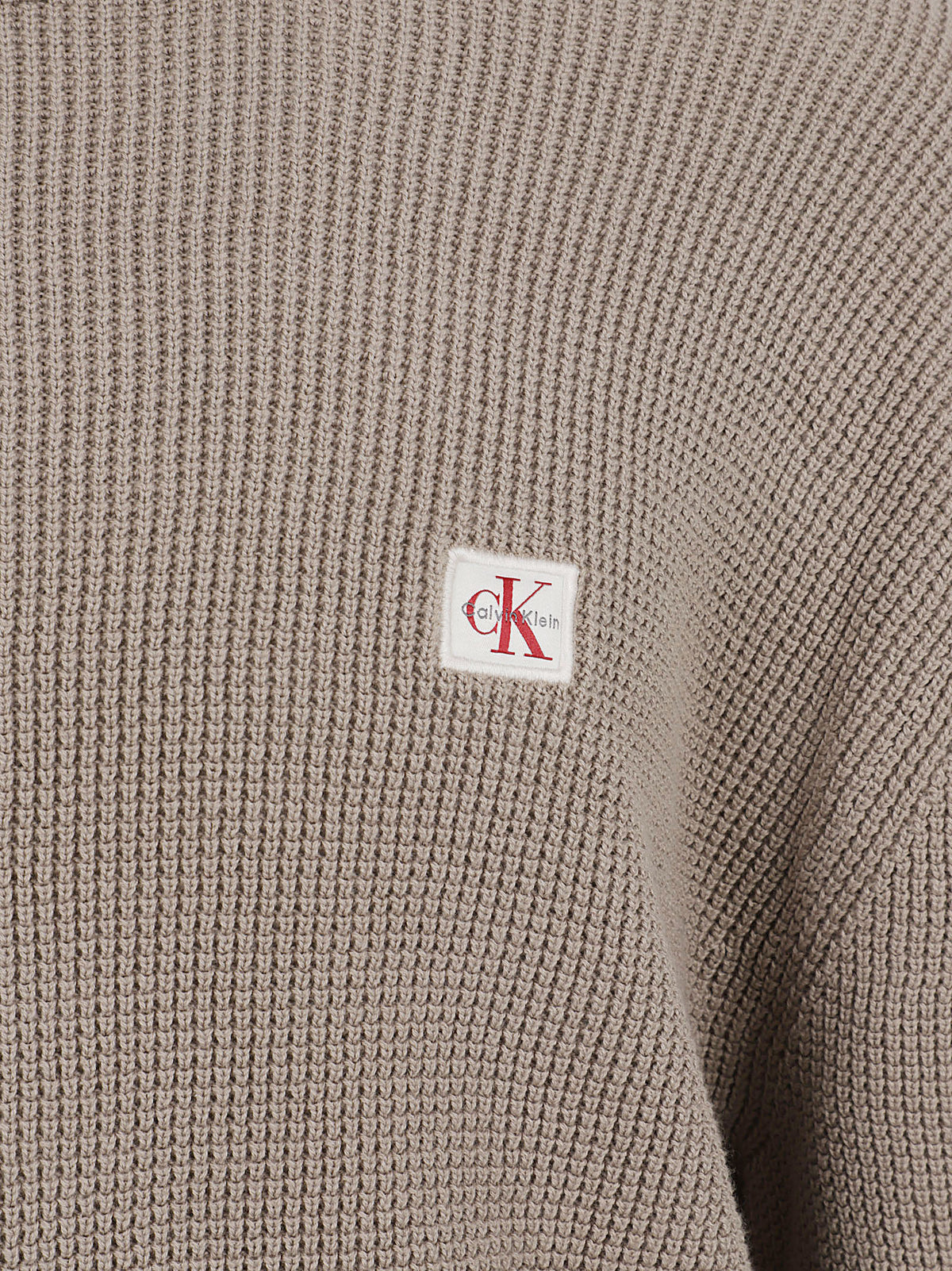MAGLIONE UOMO GIROCOLLO NIDO D'APE - CALVIN KLEIN JEANS LV04RH326G HMT ROASTED CASHEW CALVIN KLEIN 