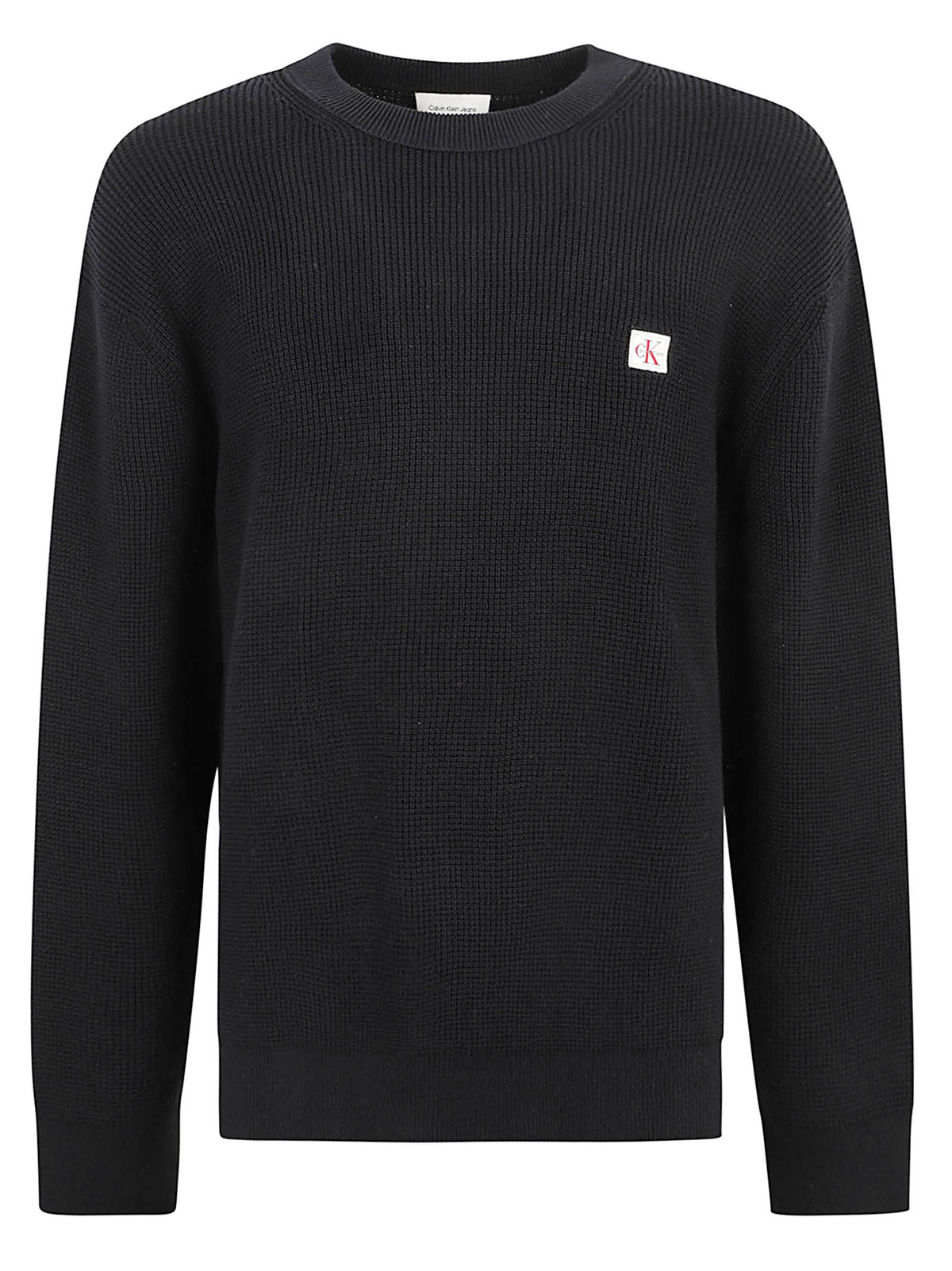 MAGLIONE UOMO GIROCOLLO NIDO D'APE - CALVIN KLEIN JEANS<BR/> LV04RH326G UB1 Black CALVIN KLEIN 