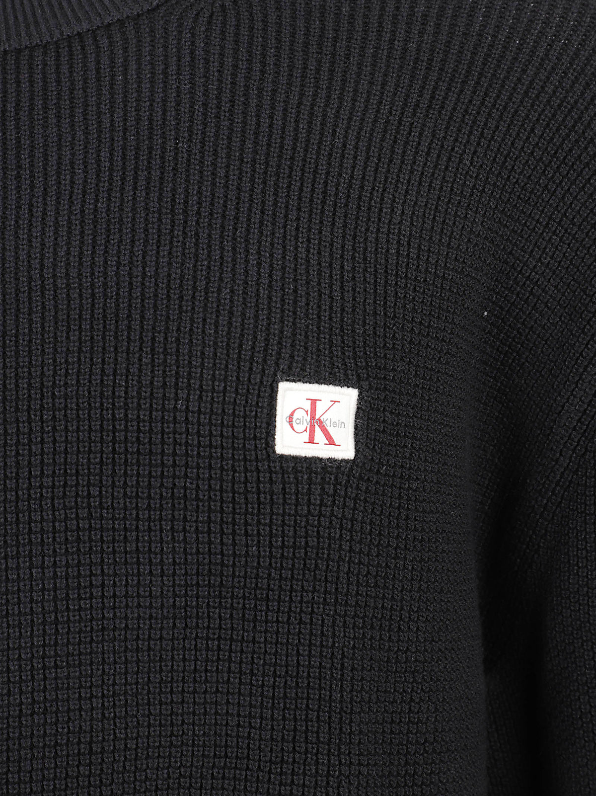 MAGLIONE UOMO GIROCOLLO NIDO D'APE - CALVIN KLEIN JEANS<BR/> LV04RH326G UB1 Black CALVIN KLEIN 