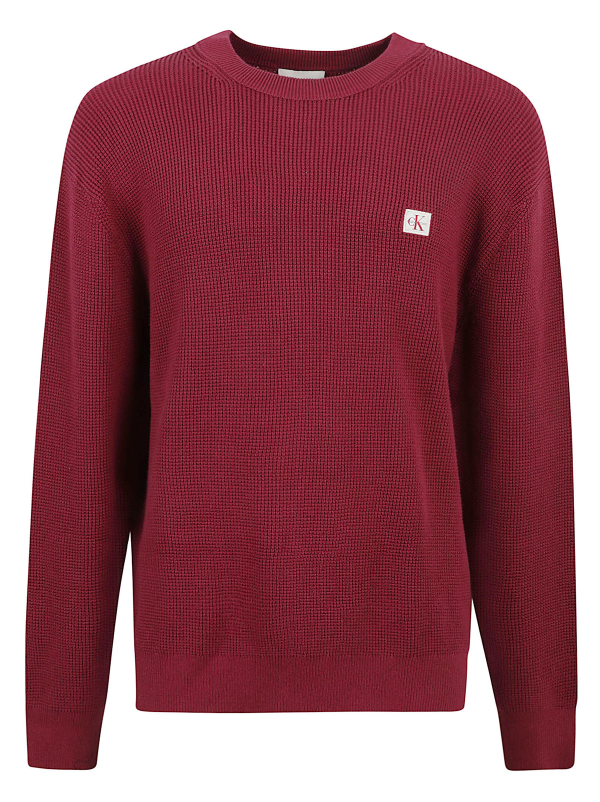 MAGLIONE UOMO GIROCOLLO NIDO D'APE - CALVIN KLEIN JEANS LV04RH326G VG5 RHODODENDRON CALVIN KLEIN 