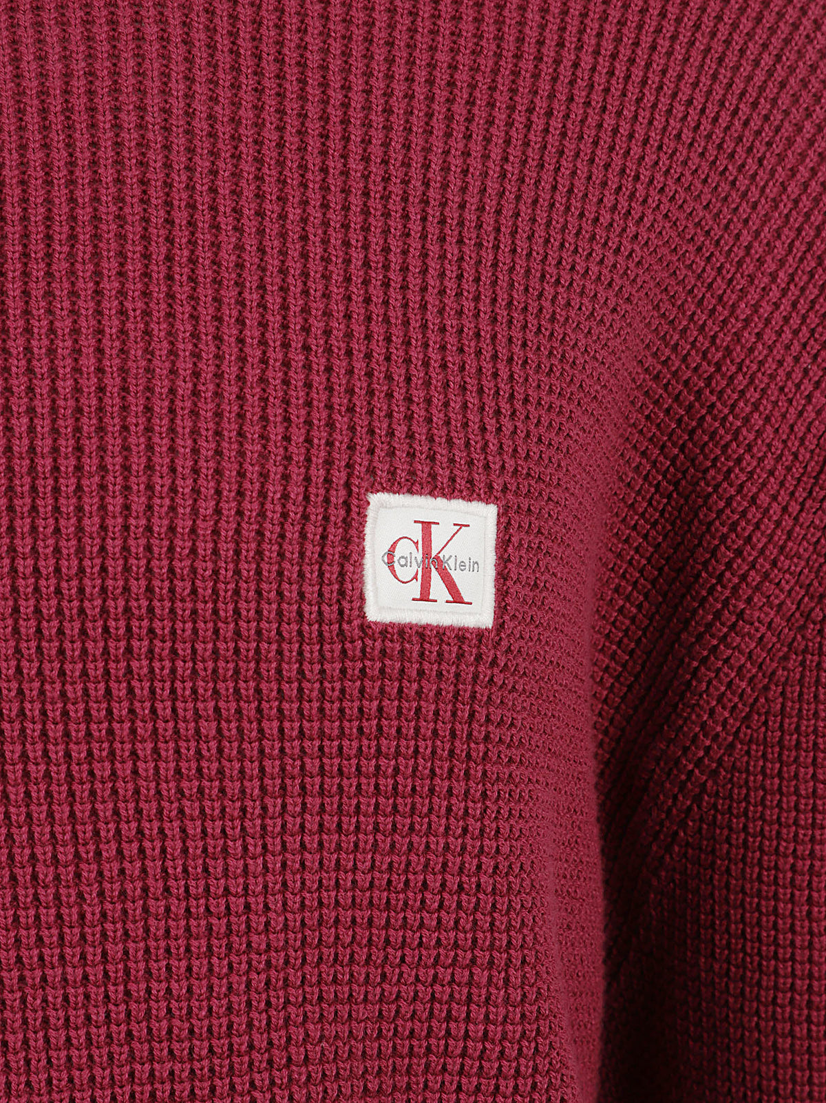MAGLIONE UOMO GIROCOLLO NIDO D'APE - CALVIN KLEIN JEANS LV04RH326G VG5 RHODODENDRON CALVIN KLEIN 