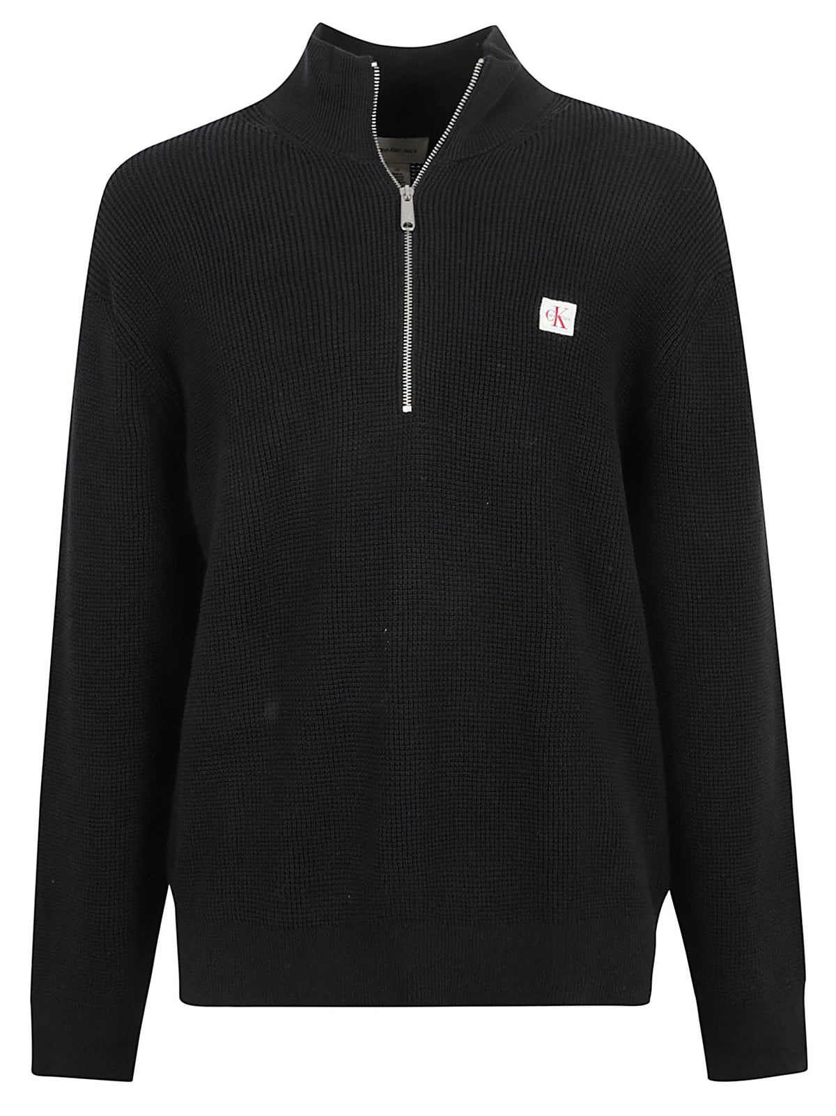 MAGLIONE UOMO ZIP NIDO D'APE - CALVIN KLEIN JEANS LV04RH327G UB1 Black CALVIN KLEIN 