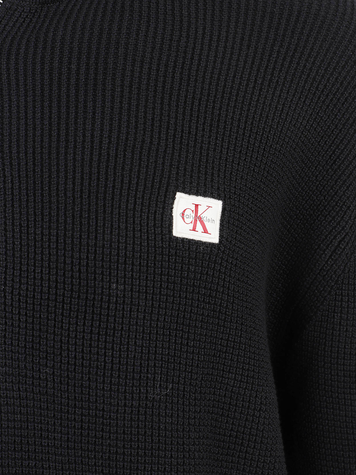 MAGLIONE UOMO ZIP NIDO D'APE - CALVIN KLEIN JEANS LV04RH327G UB1 Black CALVIN KLEIN 