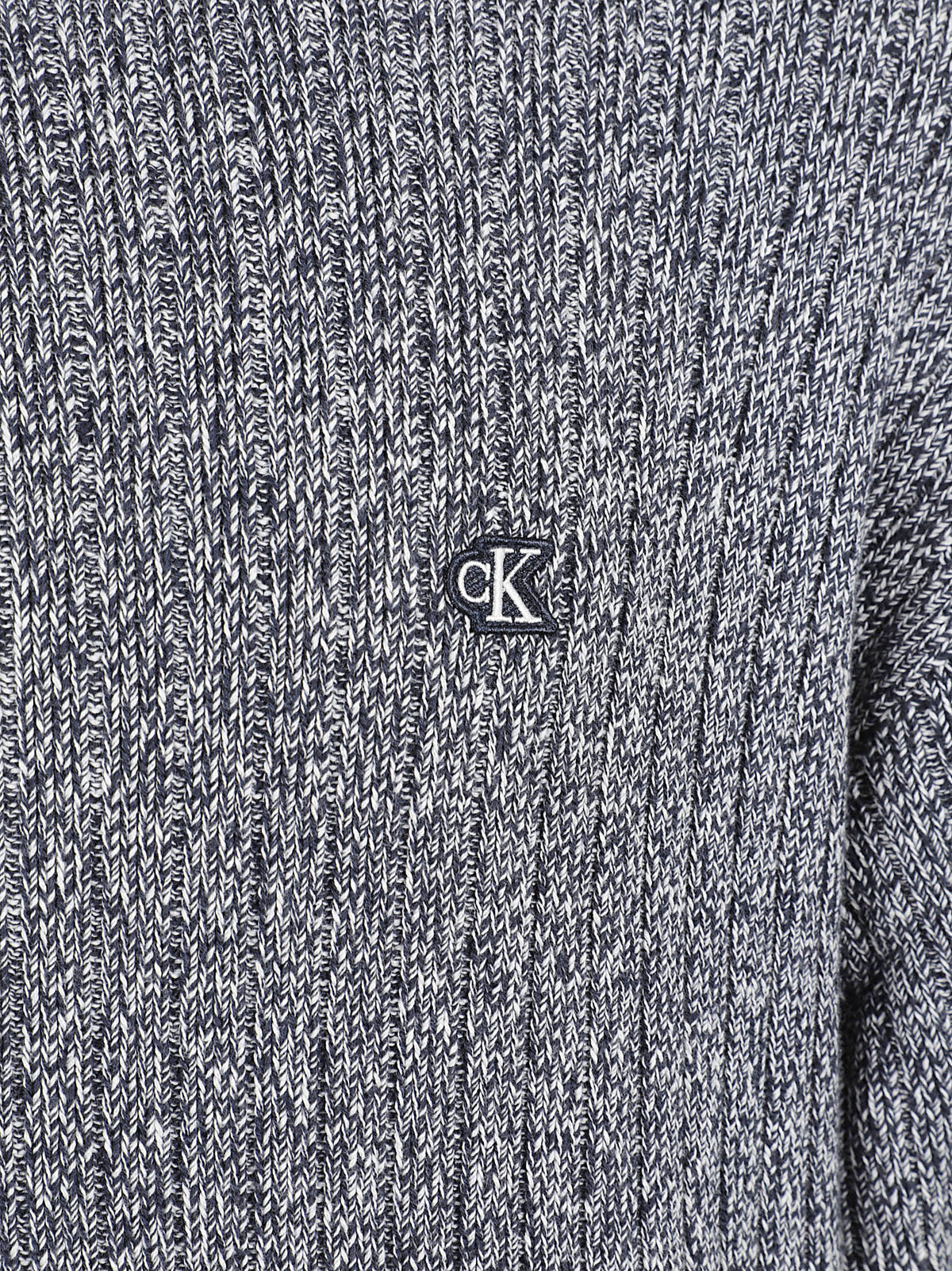 MAGLIONE UOMO GIROCOLLO VERTICAL RIB COTTON CREWNECK - CALVIN KLEIN JEANS<BR/> LV04RH328G CEF Dark Sapphire CALVIN KLEIN 