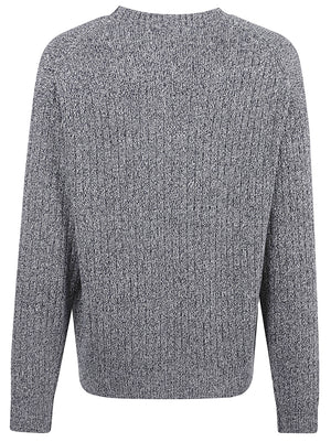 MAGLIONE UOMO GIROCOLLO VERTICAL RIB COTTON CREWNECK - CALVIN KLEIN JEANS<BR/> LV04RH328G CEF Dark Sapphire CALVIN KLEIN 