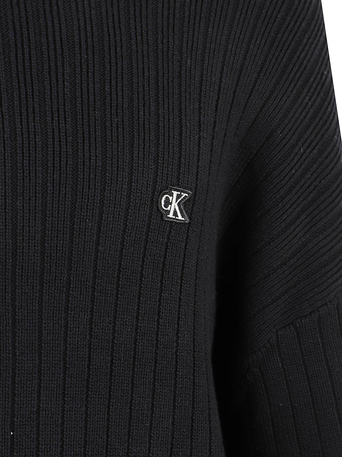 MAGLIONE UOMO GIROCOLLO VERTICAL RIB COTTON CREWNECK - CALVIN KLEIN JEANS LV04RH328G UB1 Black CALVIN KLEIN 