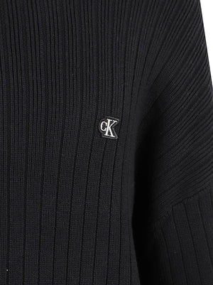 MAGLIONE UOMO GIROCOLLO VERTICAL RIB COTTON CREWNECK - CALVIN KLEIN JEANS LV04RH328G UB1 Black CALVIN KLEIN 