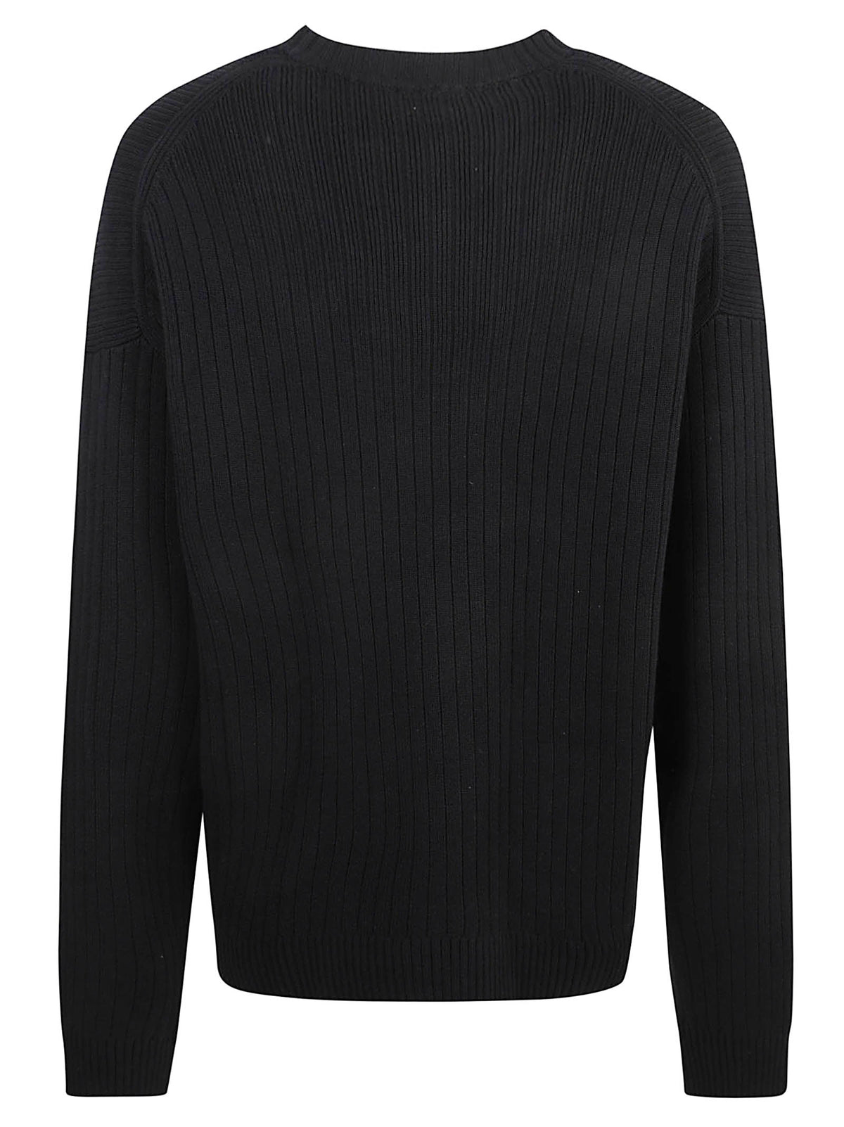 MAGLIONE UOMO GIROCOLLO VERTICAL RIB COTTON CREWNECK - CALVIN KLEIN JEANS LV04RH328G UB1 Black CALVIN KLEIN 