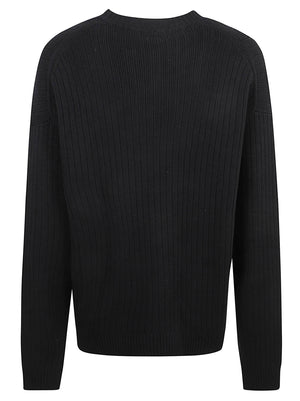MAGLIONE UOMO GIROCOLLO VERTICAL RIB COTTON CREWNECK - CALVIN KLEIN JEANS LV04RH328G UB1 Black CALVIN KLEIN 