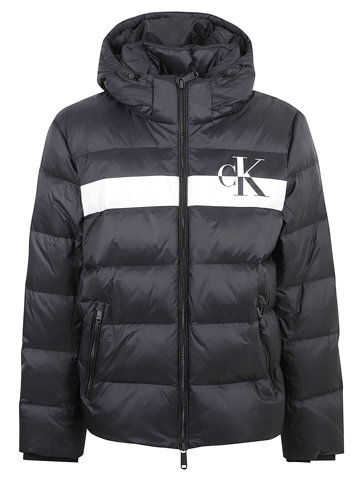 GIACCA UOMO CON CAPPUCCIO  NYLON COLORBLOCK - CALVIN KLEIN JEANS<BR/> LV04RH502G UB1 Black CALVIN KLEIN 