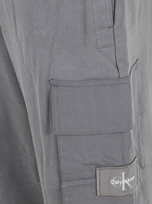 PANTALONE TUTA UOMO EU350TERRY BADGE - CALVIN KLEIN JEANS<BR/> LV04RJ204G 8MN PIRATE BLACK CALVIN KLEIN 