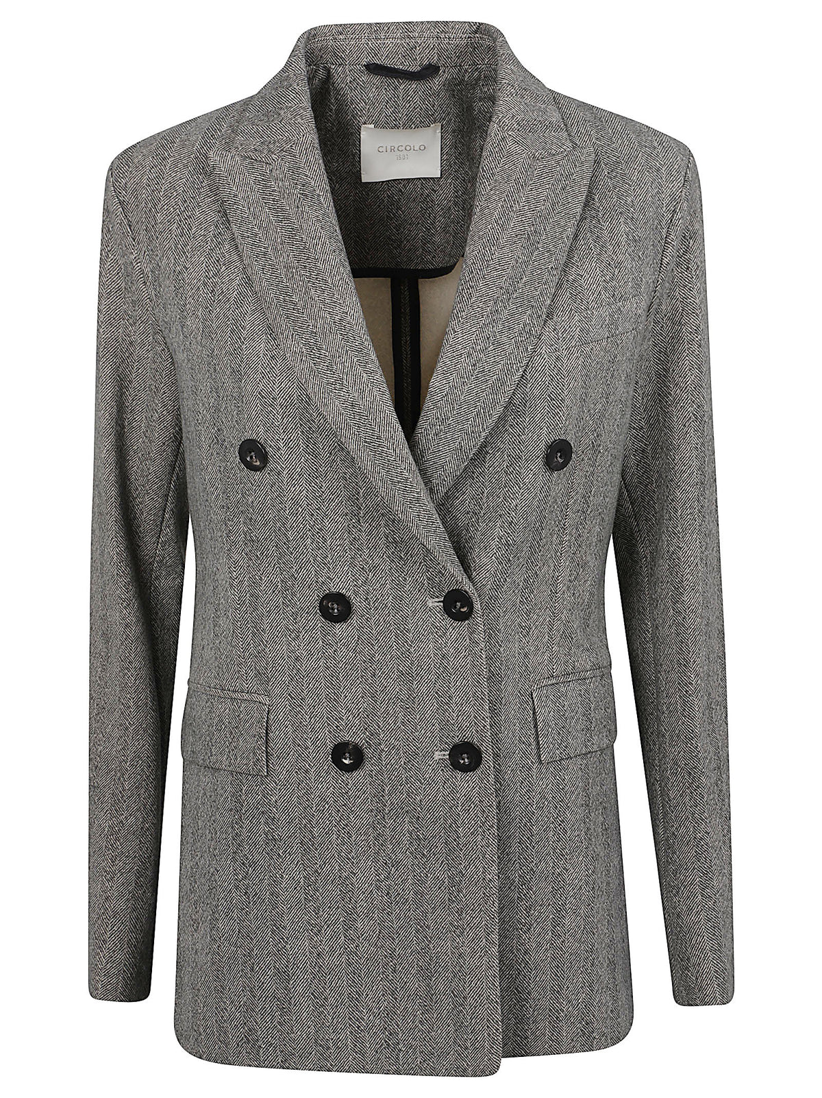GIACCA BLAZER DONNA DOPPIOPETTO  DOUBLE BREASTED S.P. - CIRCOLO 1901 FD4109 NERO Nero CIRCOLO 