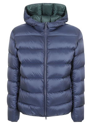 GIACCA UOMO CON CAPPUCCIO - COLMAR<BR/> 12000007 3JQ68 NAVY BLUE-SEAWEED COLMAR 