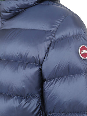 GIACCA UOMO CON CAPPUCCIO - COLMAR<BR/> 12000007 3JQ68 NAVY BLUE-SEAWEED COLMAR 