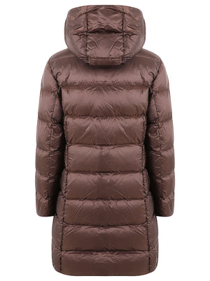 GIACCA DONNA LUNGA CON CAPPUCCIO - COLMAR<BR/> 22000021 2YO790 BLACK COFFE COLMAR 