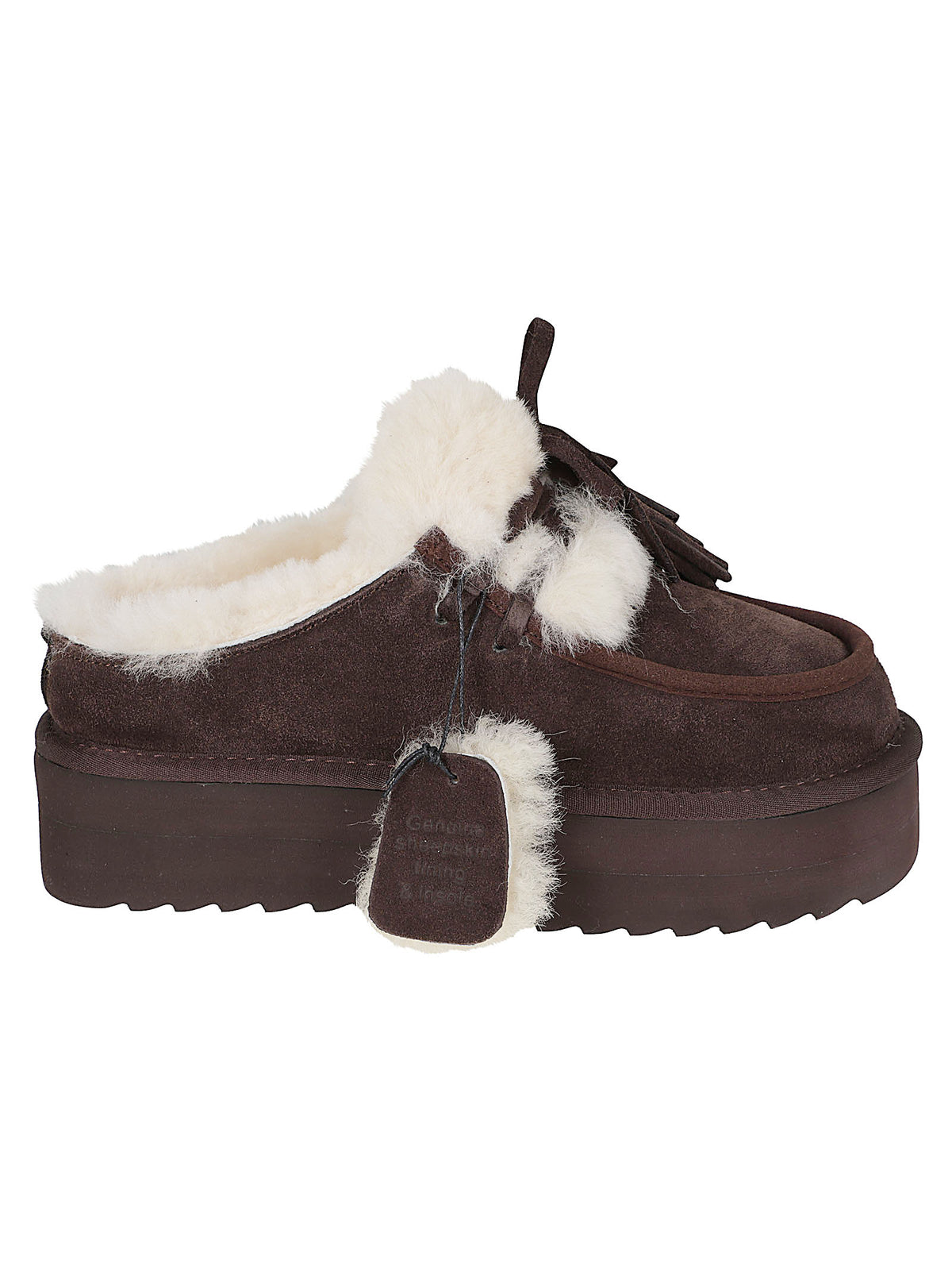 SCARPA SABOTO DONNA CON PELO - COLORS OF CALIFORNIA HC.SHEARPLA05 CHOC  COLORS OF CALIFORNIA 