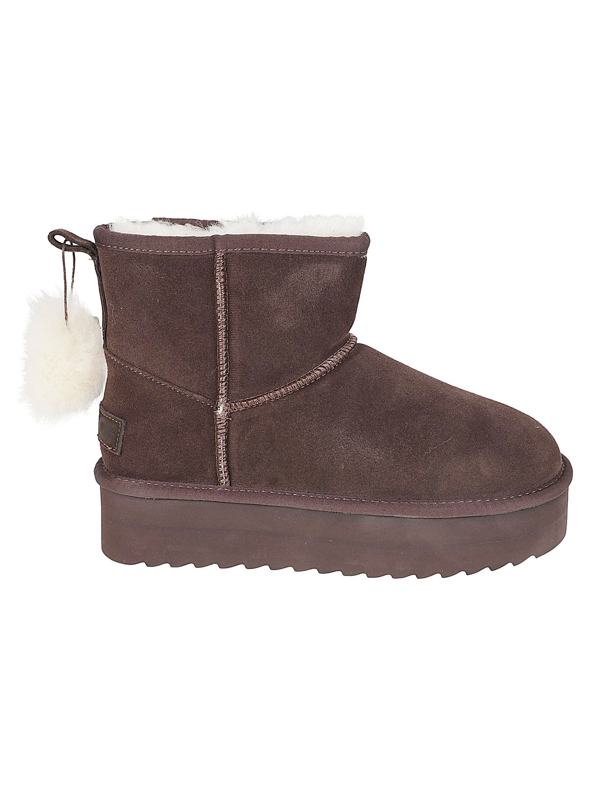 STIVALETTO DONNA CON PELO MID - COLORS OF CALIFORNIA<BR/> HC.SHEARPLA1 CHOC  COLORS OF CALIFORNIA 