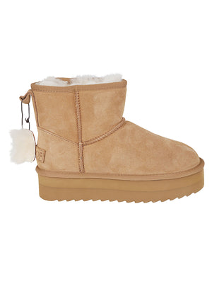 STIVALETTO DONNA CON PELO MID - COLORS OF CALIFORNIA <BR/> HC.SHEARPLA1 TAN  COLORS OF CALIFORNIA 