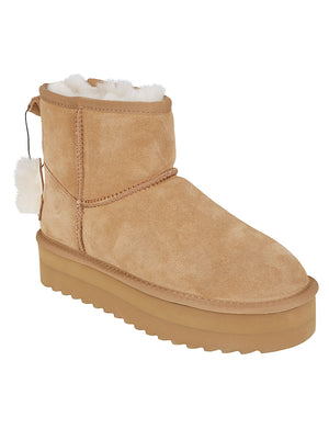 STIVALETTO DONNA CON PELO MID - COLORS OF CALIFORNIA <BR/> HC.SHEARPLA1 TAN  COLORS OF CALIFORNIA 