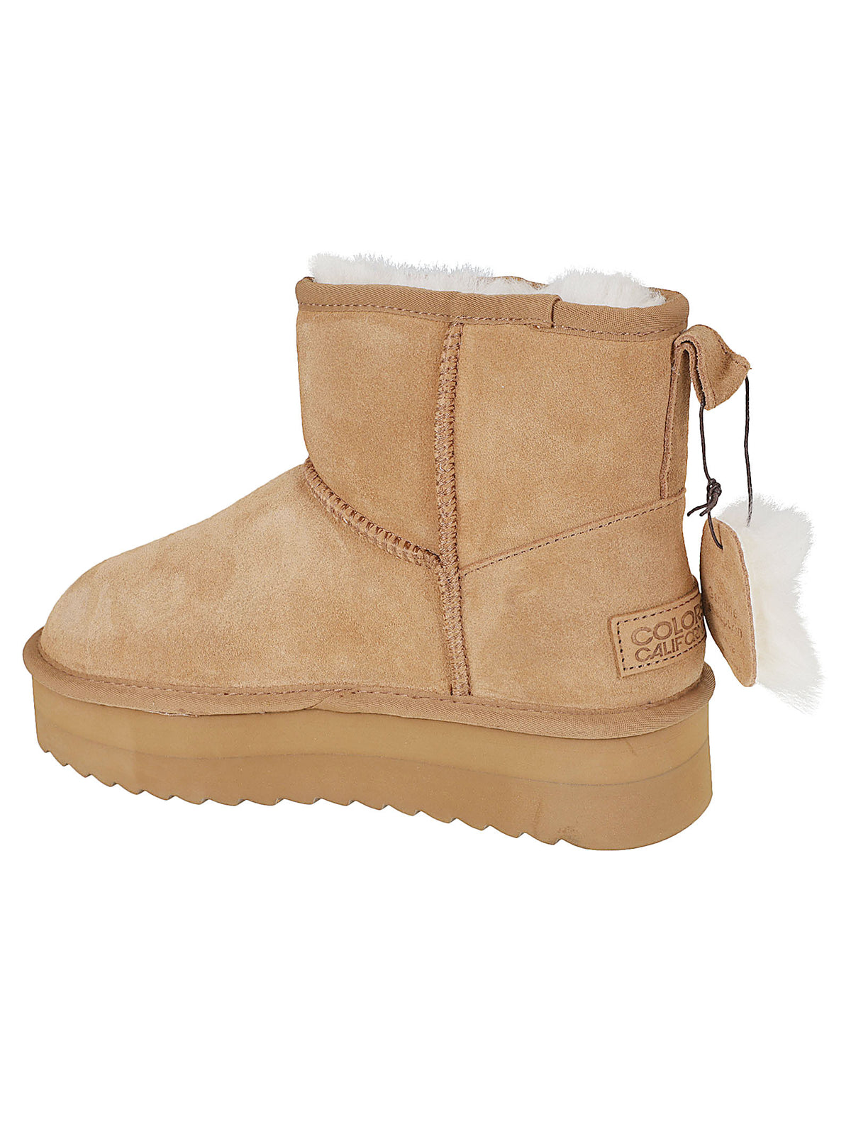 STIVALETTO DONNA CON PELO MID - COLORS OF CALIFORNIA <BR/> HC.SHEARPLA1 TAN  COLORS OF CALIFORNIA 