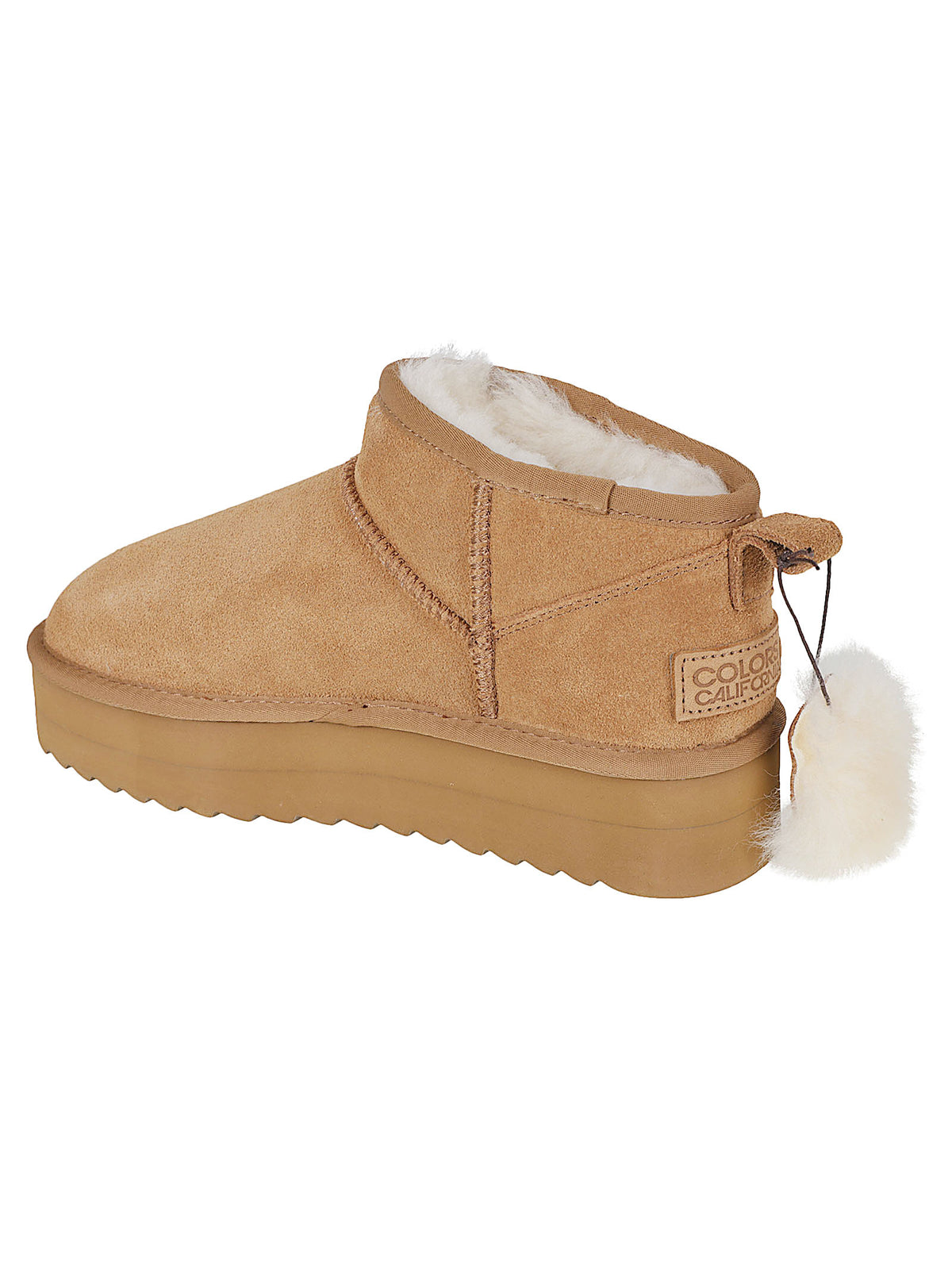 STIVALETTO DONNA CON PELO - COLORS OF CALIFORNIA<BR/> HC.SHEARPLA2 TAN  COLORS OF CALIFORNIA 