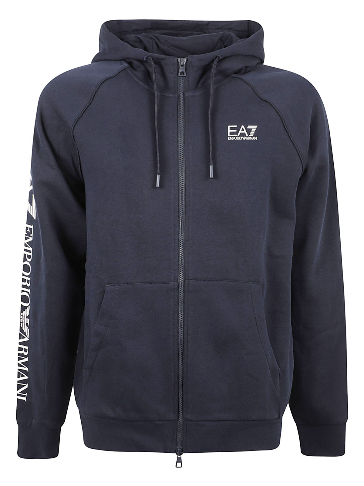 FELPA UOMO CON CAPPUCCIO FULL ZIP - EA7 <BR/> 7M001047 AF10377MB149 ARMANI BLUE EA7 