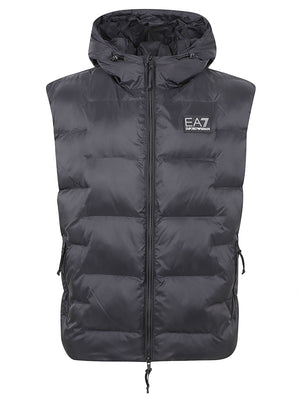 GIACCA UOMO SENZA MANICHE E CAPPUCCIO - EA7<BR/> 7M002386 AF15956UC001 Black EA7 
