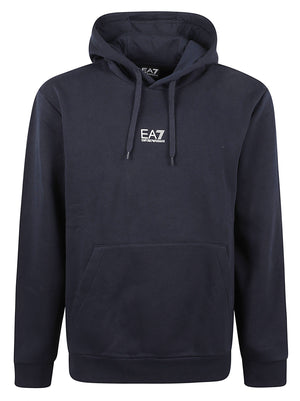 FELPA CON CAPPUCCIO UOMO - EA7<BR/> 8NPM37 PJVTZ1562 ARMANI BLUE EA7 