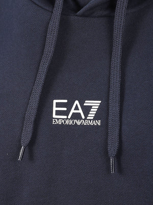 FELPA CON CAPPUCCIO UOMO - EA7<BR/> 8NPM37 PJVTZ1562 ARMANI BLUE EA7 