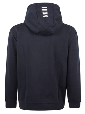 FELPA CON CAPPUCCIO UOMO - EA7<BR/> 8NPM37 PJVTZ1562 ARMANI BLUE EA7 