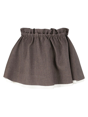 MINI GONNA DONNA A BALZE - ELEH EFW260006 MORO  ELEH 