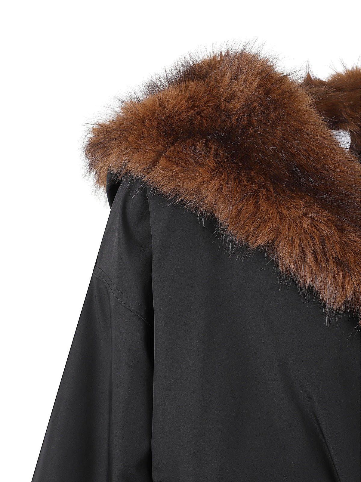 GIACCA BOMBER DONNA CON CAPPUCCIO ECO FUR - ELEH EFW260126 NERO  ELEH 