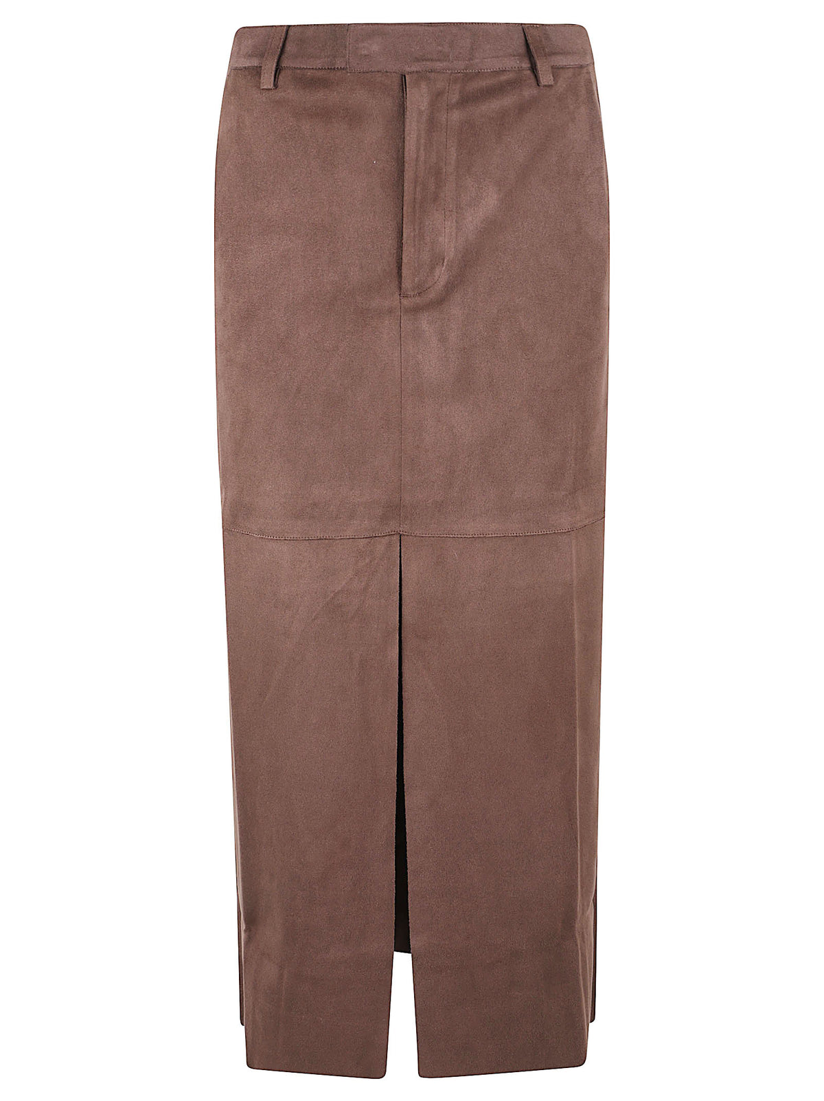 GONNA LUNGA DONNA EFFETTO CAMOSCIO - ELEH EFW260134 MORO  ELEH 