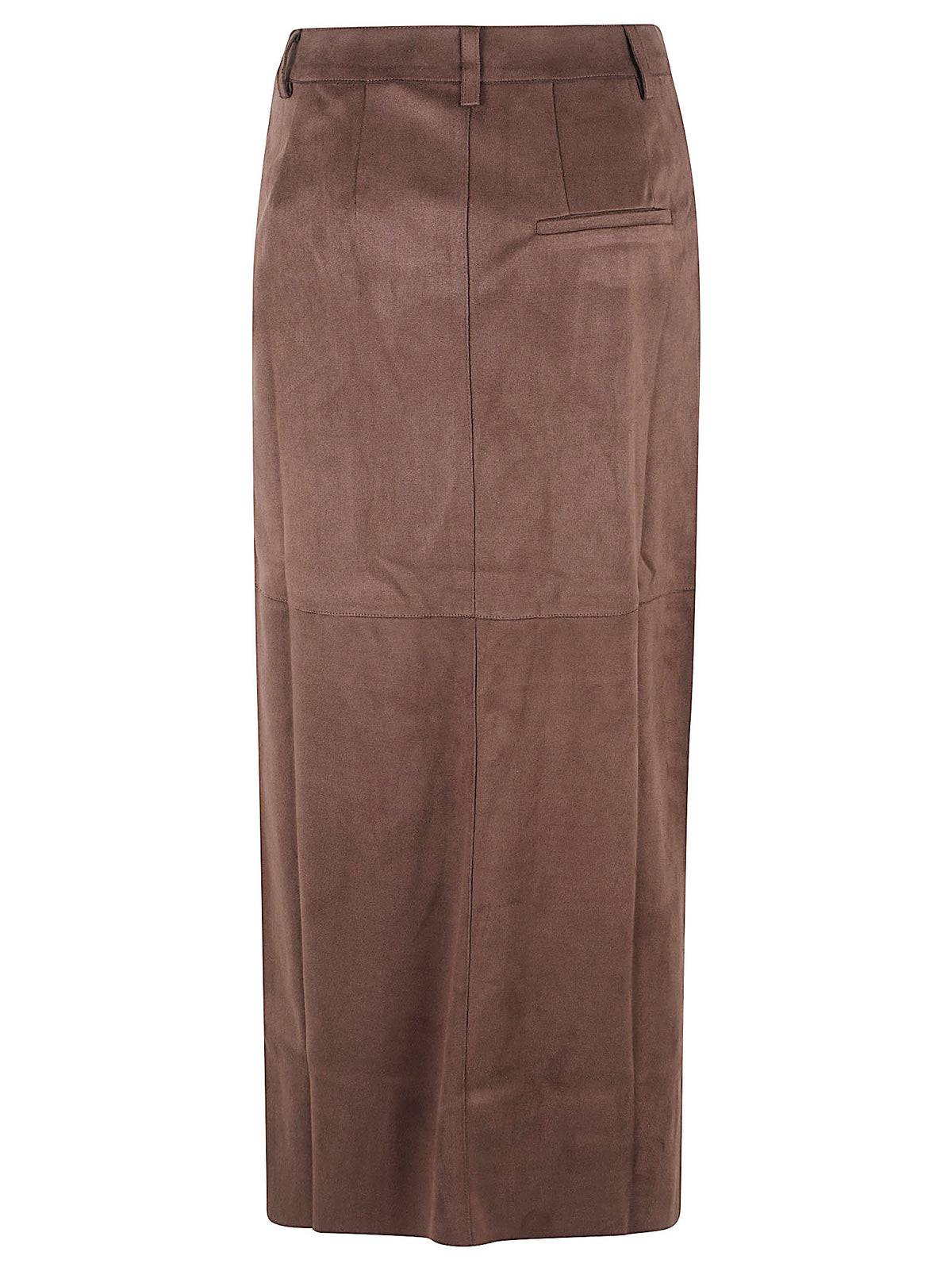 GONNA LUNGA DONNA EFFETTO CAMOSCIO - ELEH EFW260134 MORO  ELEH 