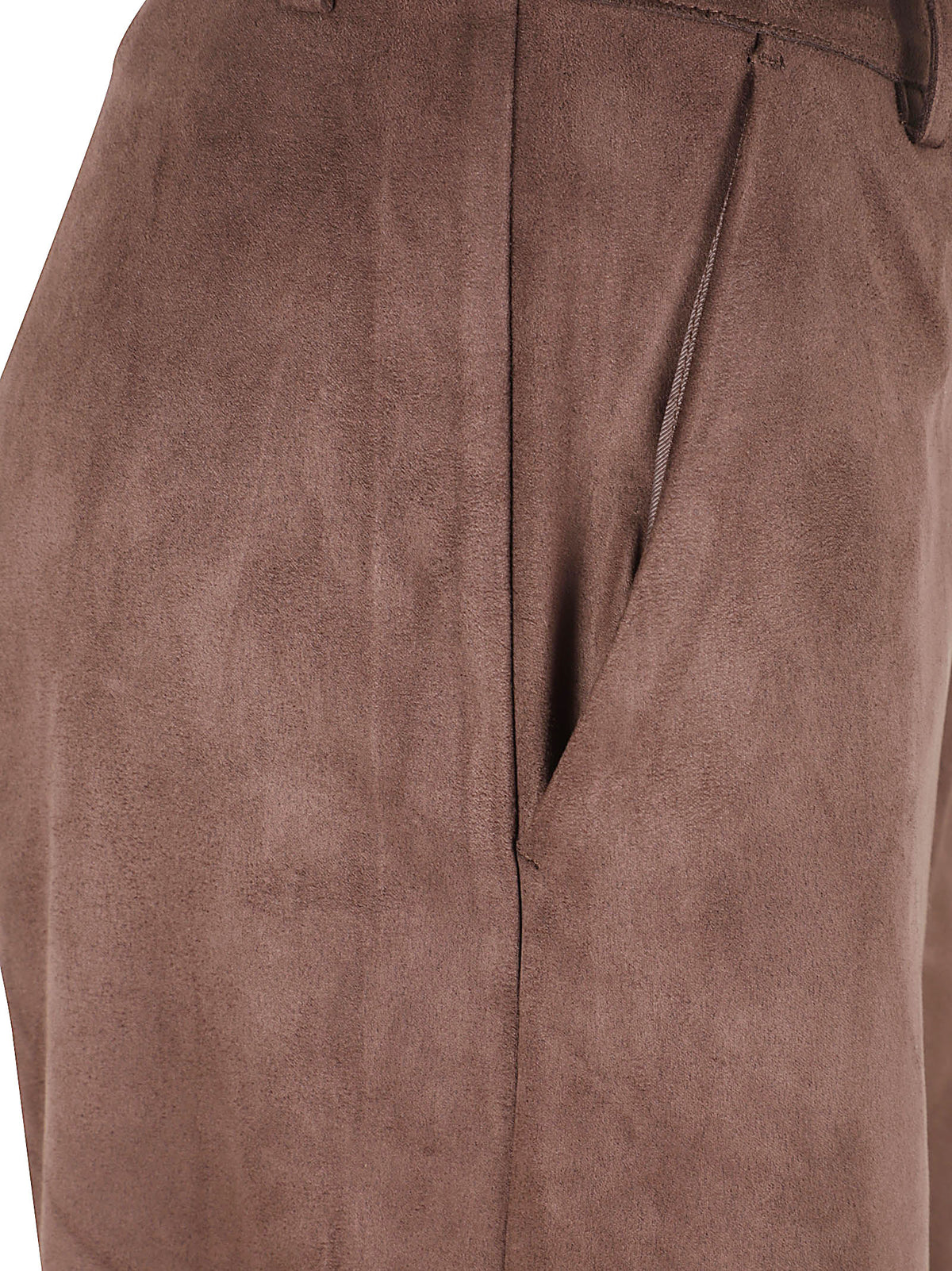 PANTALONE DONNA EFFETTO CAMOSCIO - ELEH <BR/> EFW260135 MORO  ELEH 