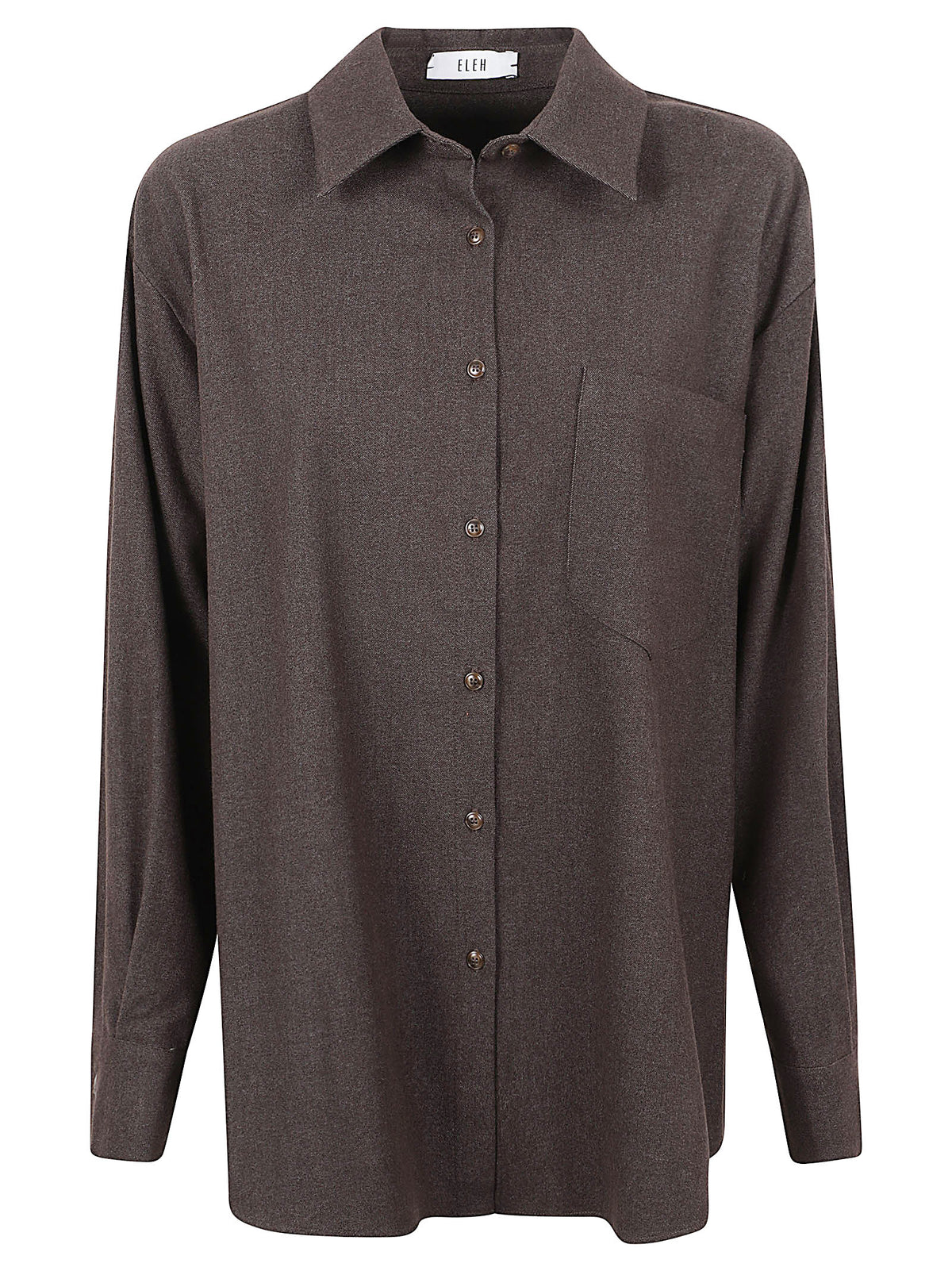CAMICIA DONNA OVERSIZE - ELEH EFW260228 MORO  ELEH 