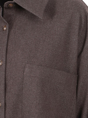 CAMICIA DONNA OVERSIZE - ELEH EFW260228 MORO  ELEH 