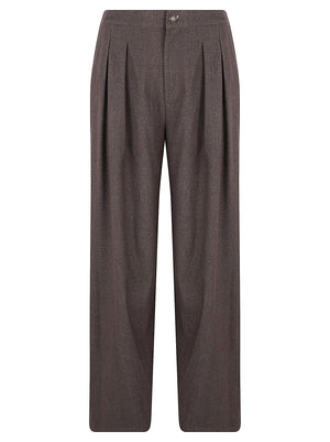 PANTALONE DONNA GAMBA LARGA - ELEH EFW260229 MORO  ELEH 