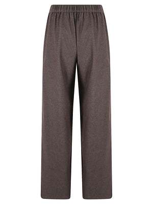 PANTALONE DONNA GAMBA LARGA - ELEH EFW260229 MORO  ELEH 