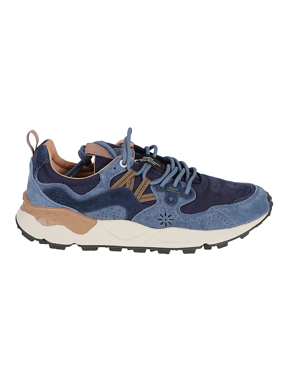 SNEAKERS UOMO YAMANO 3 - FLOWER MOUNTAIN 2017816 NAVY-BLUE-BROWN  FLOWER MOUNTAIN 